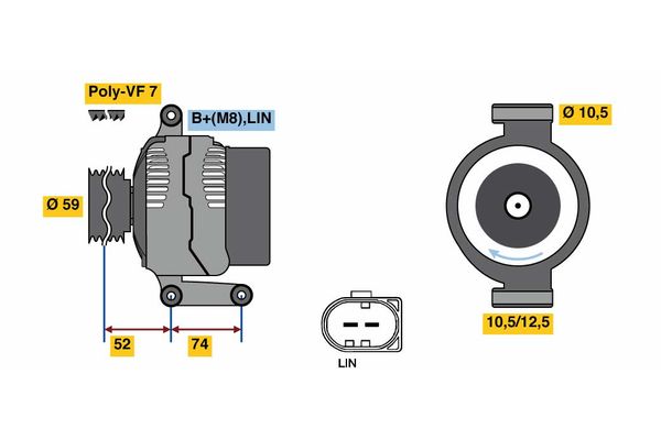 BOSCH Generátor 0125711046_BOSCH