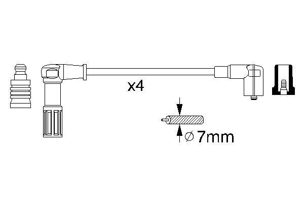 BOSCH Gyújtókábel készlet 0356912846_BOSCH