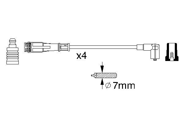 BOSCH Gyújtókábel készlet 0356912881_BOSCH