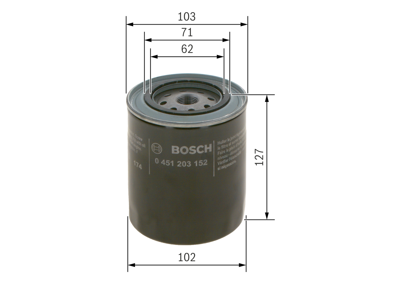 BOSCH Olajszűrő 0451203152_BOSCH