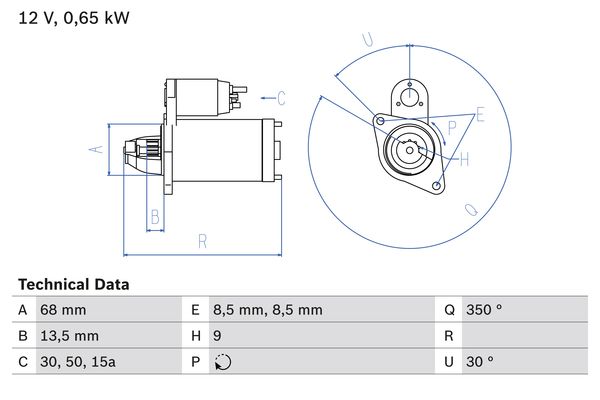 BOSCH Önindító 0986010040_BOSCH