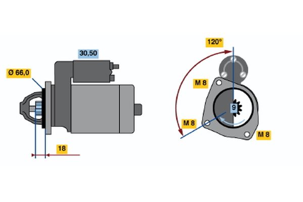 BOSCH Önindító 0986010260_BOSCH