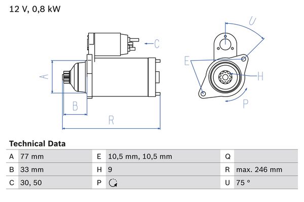 BOSCH Önindító 0986010580_BOSCH