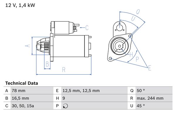 BOSCH Önindító 0986010690_BOSCH