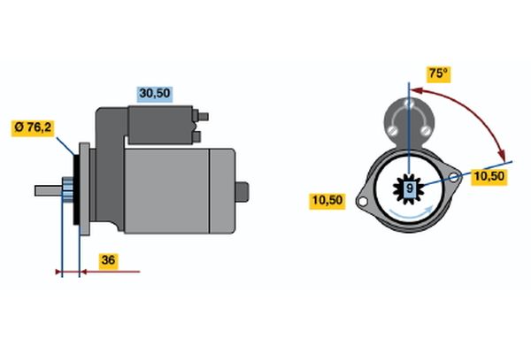 BOSCH Önindító 0986010810_BOSCH