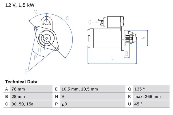 BOSCH Önindító 0986010870_BOSCH