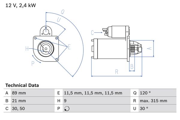 BOSCH Önindító 0986011020_BOSCH