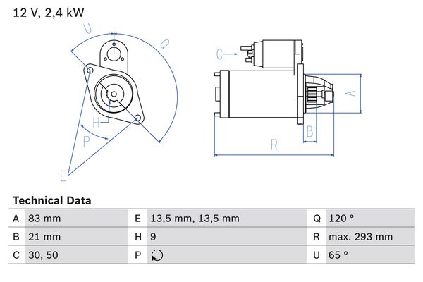 BOSCH Önindító 0986011040_BOSCH