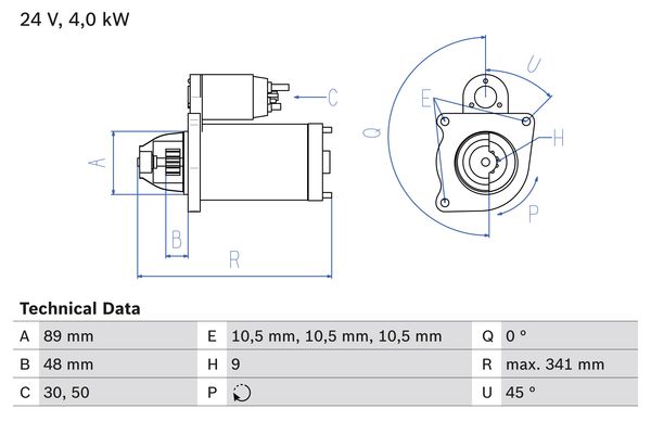 BOSCH Önindító 0986011280_BOSCH