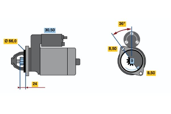 BOSCH Önindító 0986011671_BOSCH