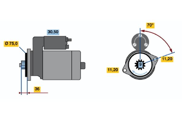 BOSCH Önindító 0986014051_BOSCH