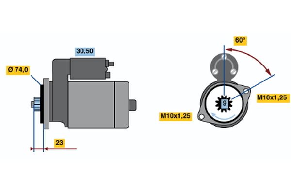 BOSCH Önindító 0986014511_BOSCH