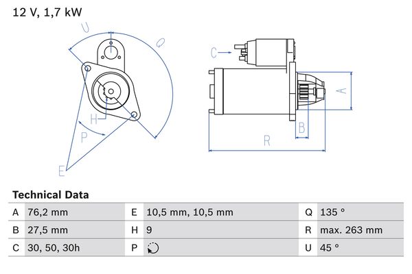 BOSCH Önindító 0986014890_BOSCH