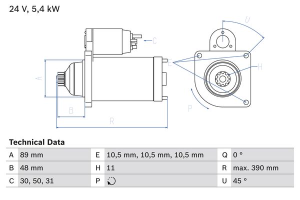 BOSCH Önindító 0986014910_BOSCH