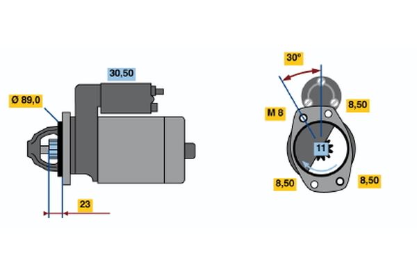 BOSCH Önindító 0986015411_BOSCH