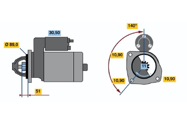 BOSCH Önindító 0986017090_BOSCH