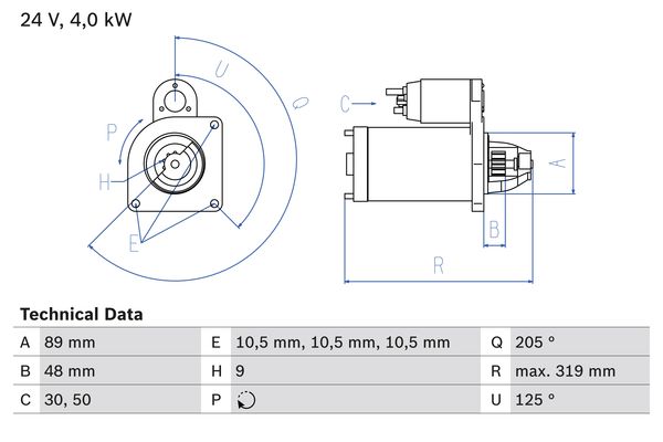 BOSCH Önindító 0986017240_BOSCH