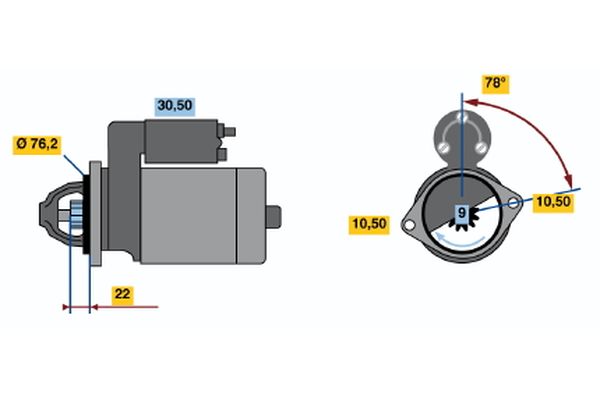 BOSCH Önindító 0986017330_BOSCH