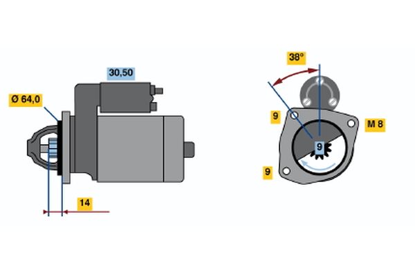 BOSCH Önindító 0986017781_BOSCH