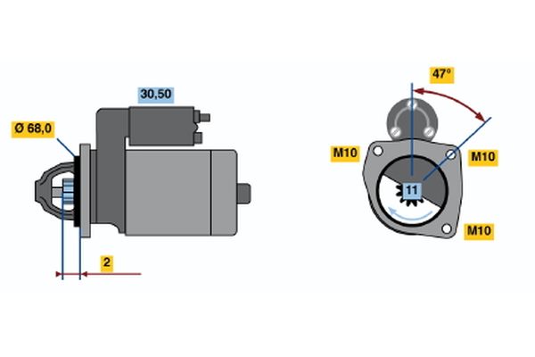 BOSCH Önindító 0986018511_BOSCH