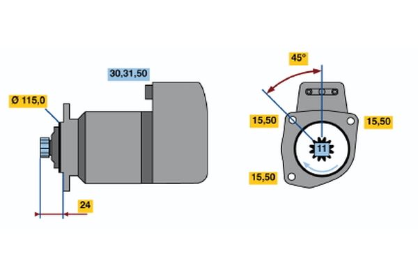 BOSCH Önindító 0986018810_BOSCH