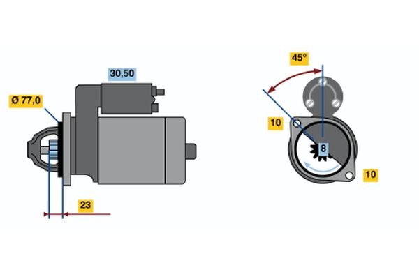 BOSCH Önindító 0986019091_BOSCH