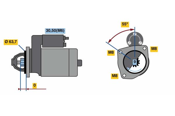 BOSCH Önindító 0986022111_BOSCH