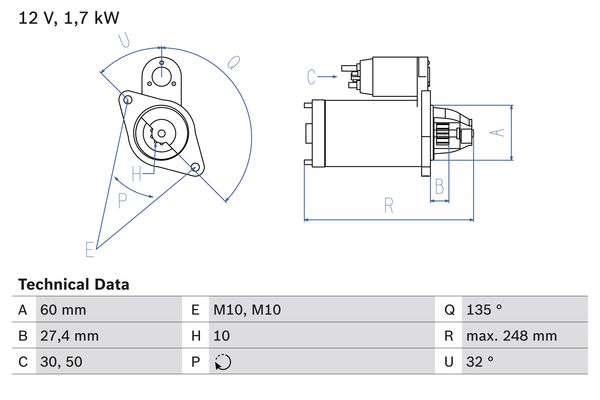 BOSCH Önindító 0986023130_BOSCH