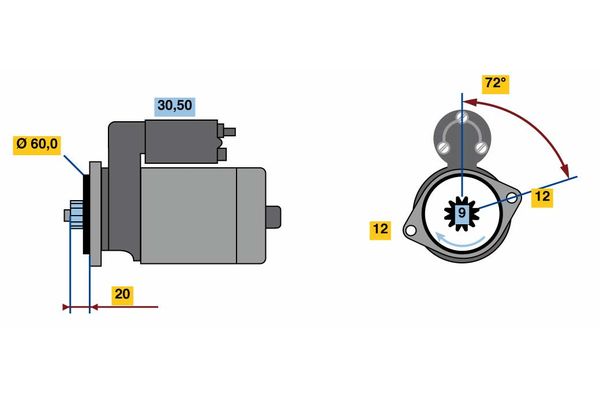 BOSCH Önindító 0986023420_BOSCH