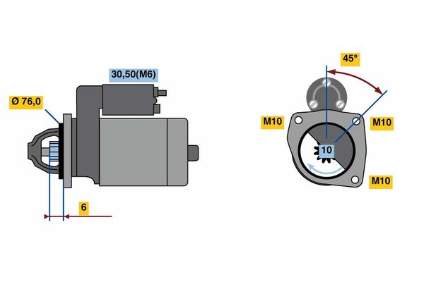 BOSCH Önindító 0986023620_BOSCH