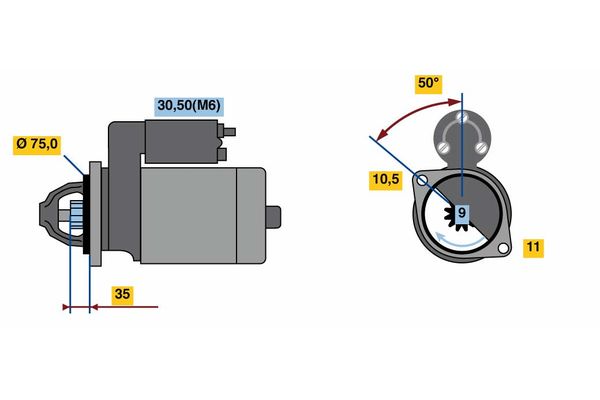 BOSCH Önindító 0986023640_BOSCH