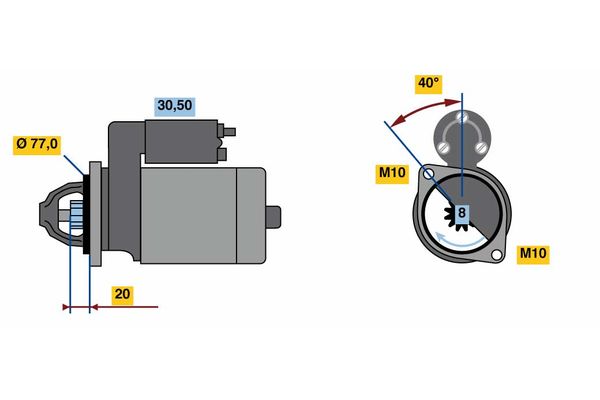 BOSCH Önindító 0986023750_BOSCH