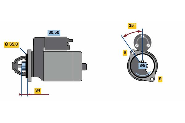 BOSCH Önindító 0986023790_BOSCH