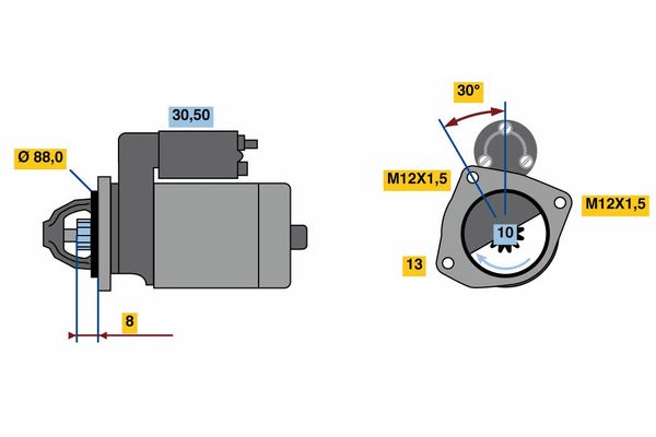 BOSCH Önindító 0986023900_BOSCH