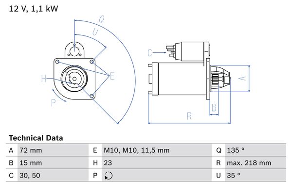 BOSCH 0986025500_BOSCH Önindító