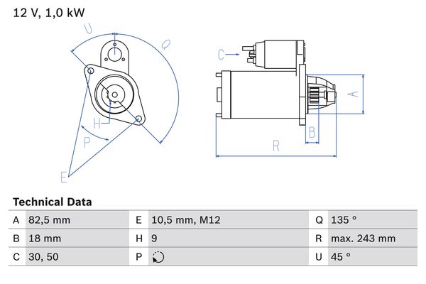 BOSCH Önindító 0986025860_BOSCH