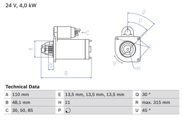 BOSCH Önindító 0986025890_BOSCH