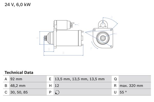 BOSCH Önindító 0986025900_BOSCH