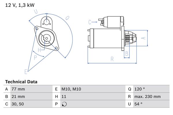 BOSCH Önindító 0986029130_BOSCH