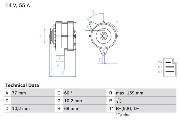 BOSCH Generátor 0986030720_BOSCH