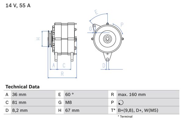 BOSCH Generátor 0986030760_BOSCH