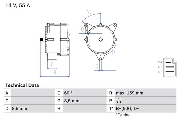 BOSCH Generátor 0986031020_BOSCH