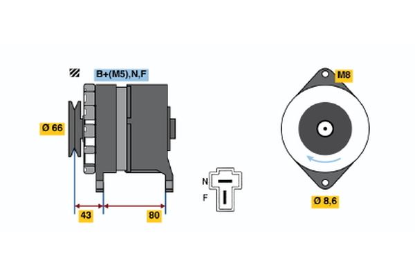 BOSCH Generátor 0986032431_BOSCH