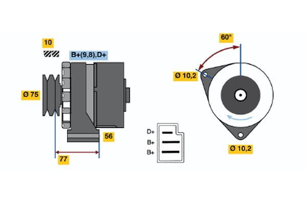 BOSCH Generátor 0986032800_BOSCH