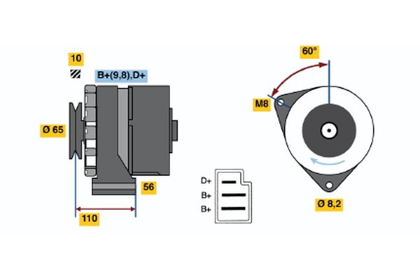 BOSCH Generátor 0986033760_BOSCH