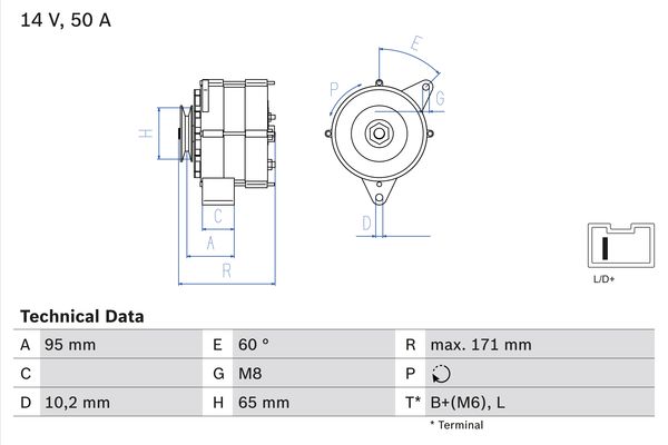 BOSCH Generátor 0986034830_BOSCH