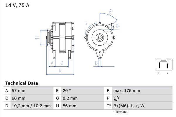 BOSCH Generátor 0986034861_BOSCH