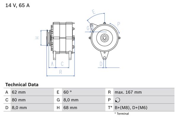 BOSCH Generátor 0986035800_BOSCH