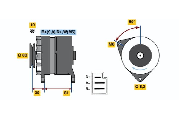 BOSCH Generátor 0986036110_BOSCH