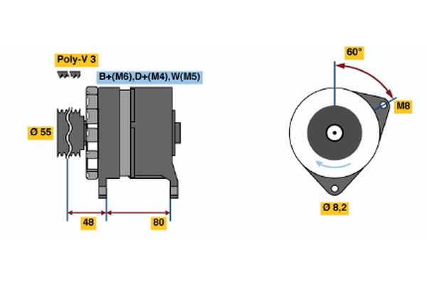 BOSCH Generátor 0986036191_BOSCH